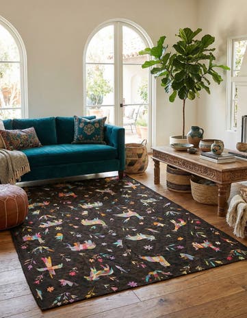 6' x 9' Hand Woven Kilim Suzani Wool Rug