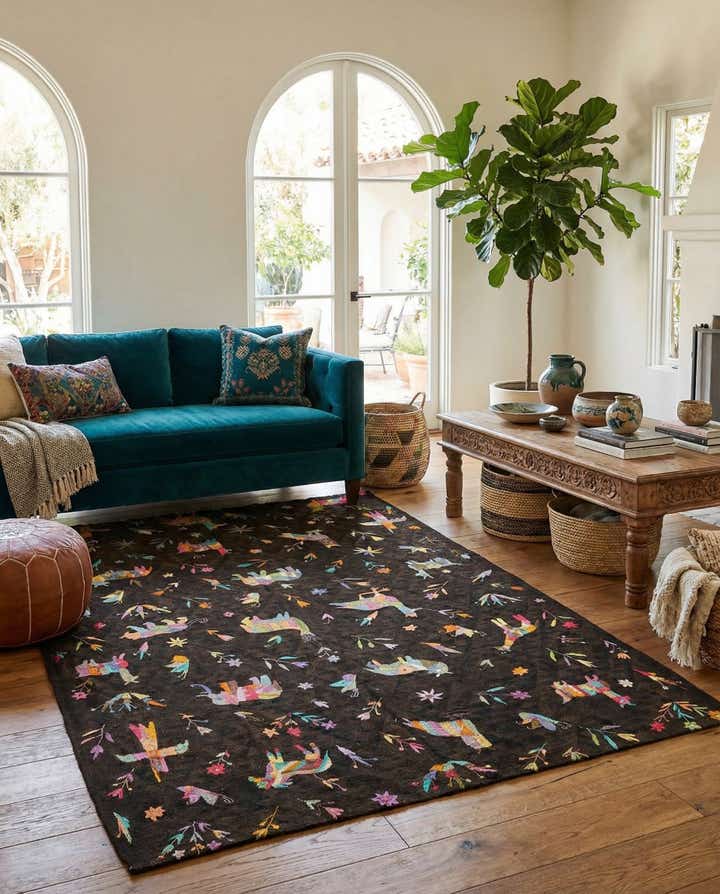 6' x 9' Hand Woven Kilim Suzani Wool Rug
