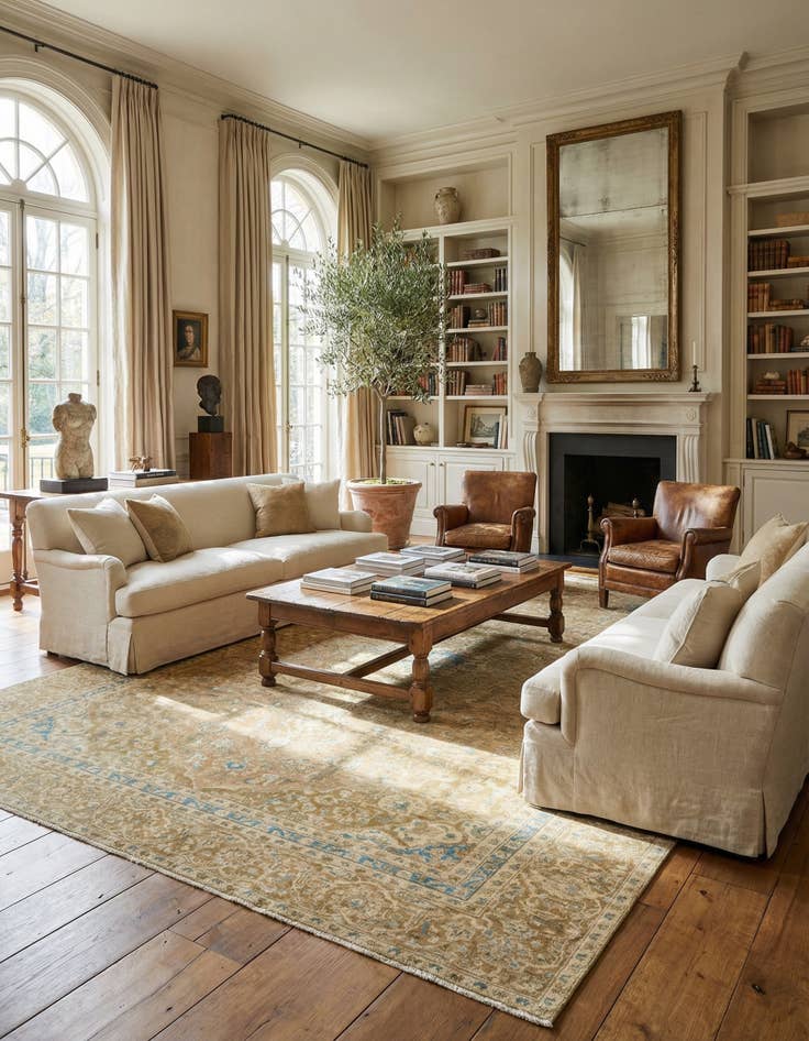 Detail image of 8' 8 x 12'  Hand Knotted Ultra Vintage Persian Wool Rug