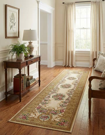 2' 7 x 12' Easy-Clean Traditional Indoor / Outdoor Runner Rug
