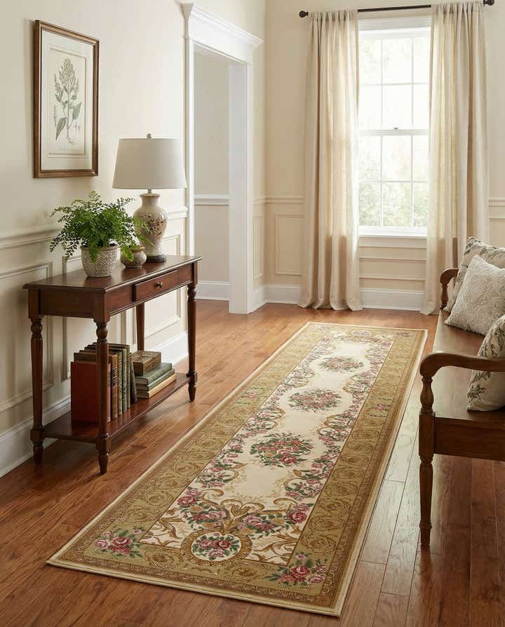 2' 7 x 12' Easy-Clean Traditional Indoor / Outdoor Runner Rug