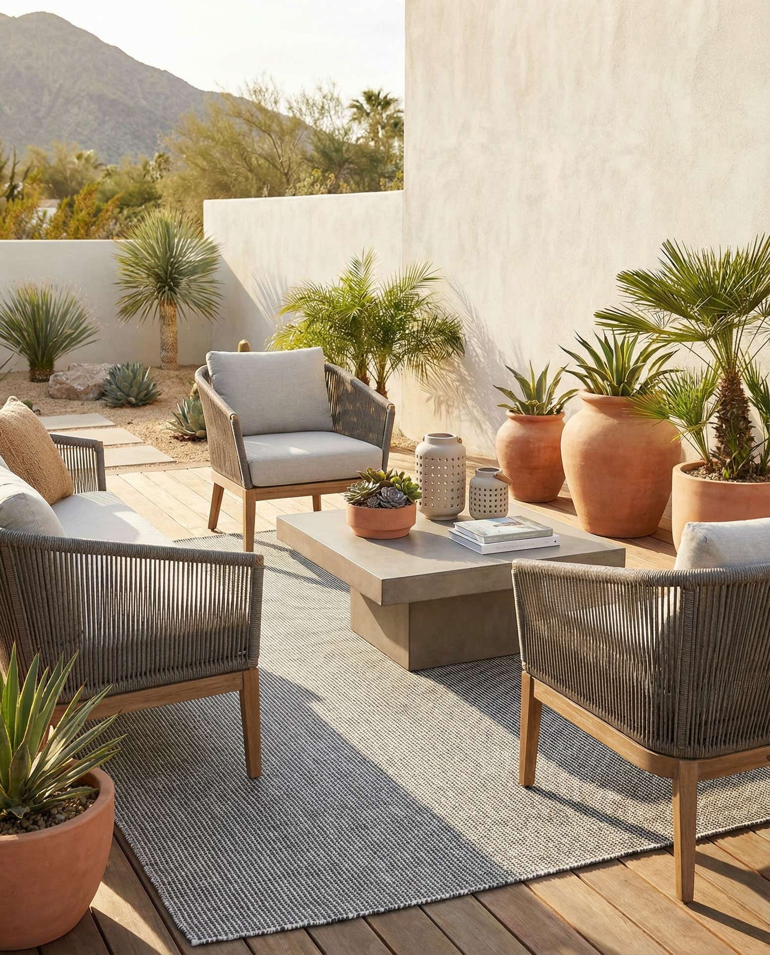 9' x 12' Easy-Clean Jill Zarin Palm Springs Indoor / Outdoor Rug