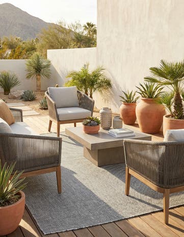 9' x 12' Easy-Clean Jill Zarin Palm Springs Indoor / Outdoor Rug