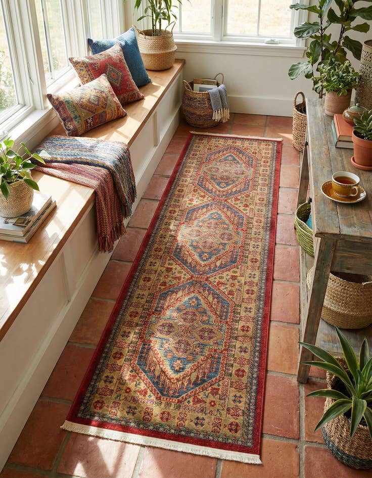 Detail image of 2' 7 x 10' Serapi Runner Rug