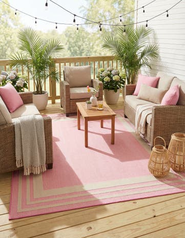 7' 10 x 7' 10 Easy-Clean Aruba Indoor / Outdoor Square Rug