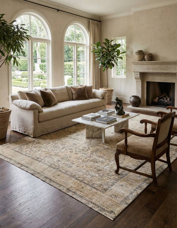 Detail image of 9' 9 x 12' 10  Hand Knotted Ultra Vintage Persian Wool Rug