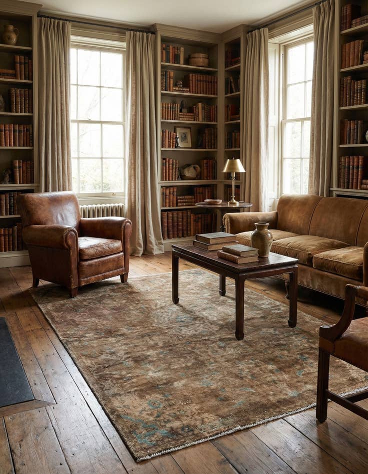 Detail image of 5' 3 x 7' 10  Hand Knotted Ultra Vintage Persian Wool Rug