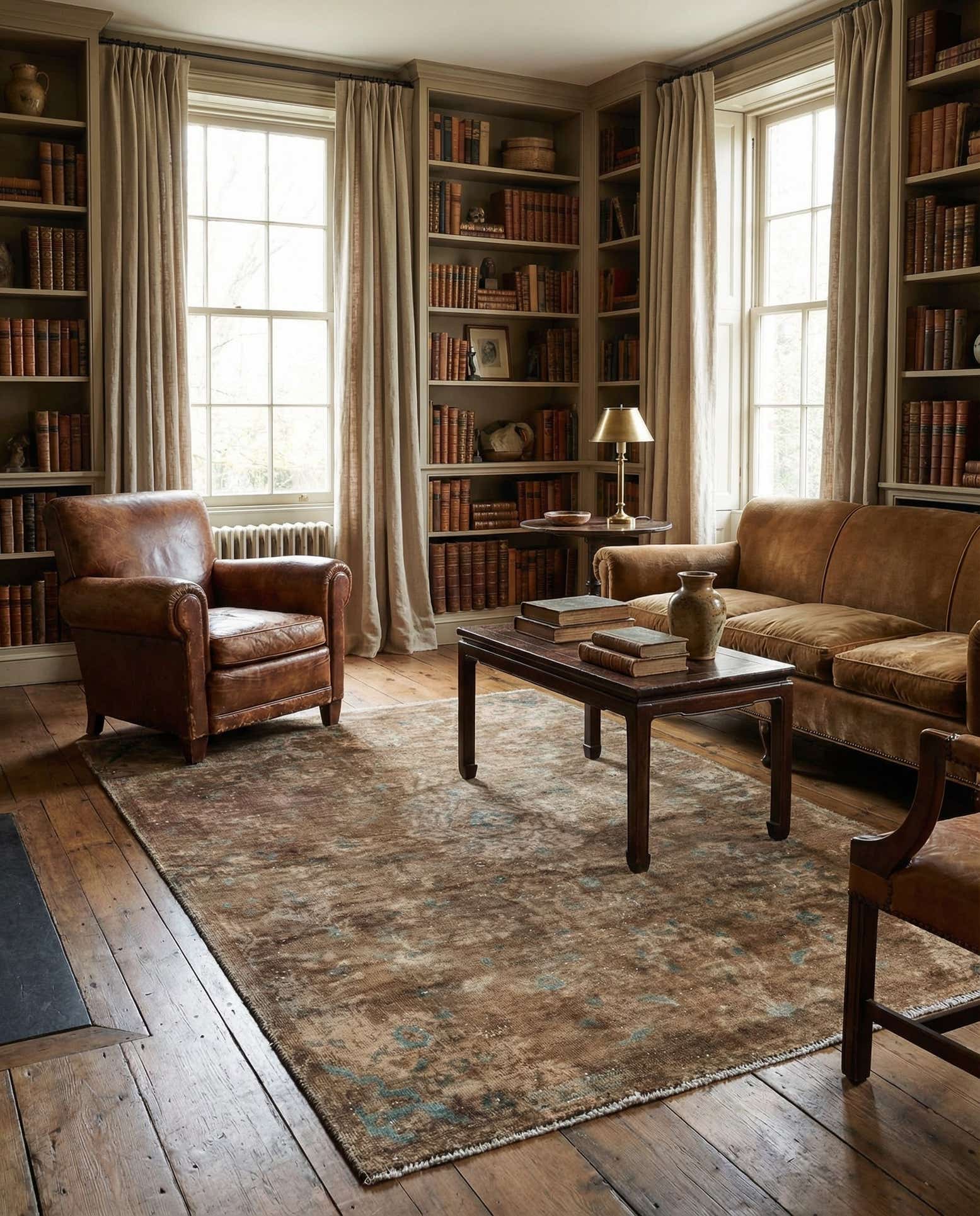 5' 3 x 7' 10 Hand Knotted Ultra Vintage Persian Wool Rug