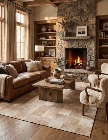 5' 1 x 8' Cowhide Rug