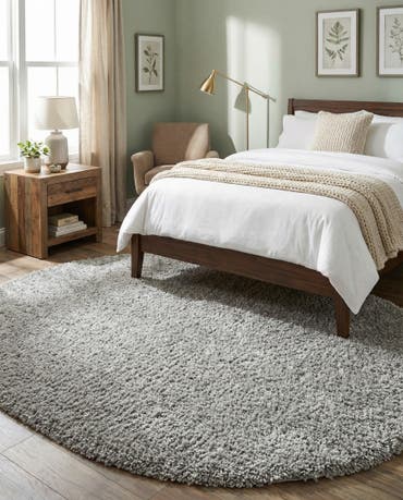  7' 10 x 10' Zermatt Shag Oval Rug