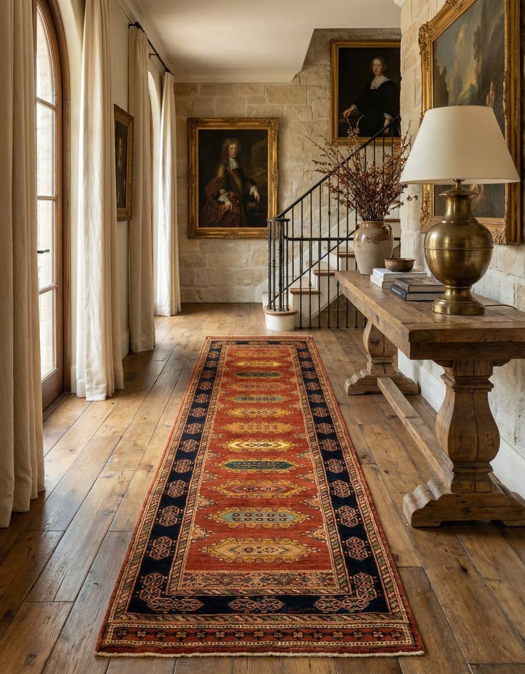 Detail image of 2' 8 x 12' 7 Luribaft Wool Runner Rug