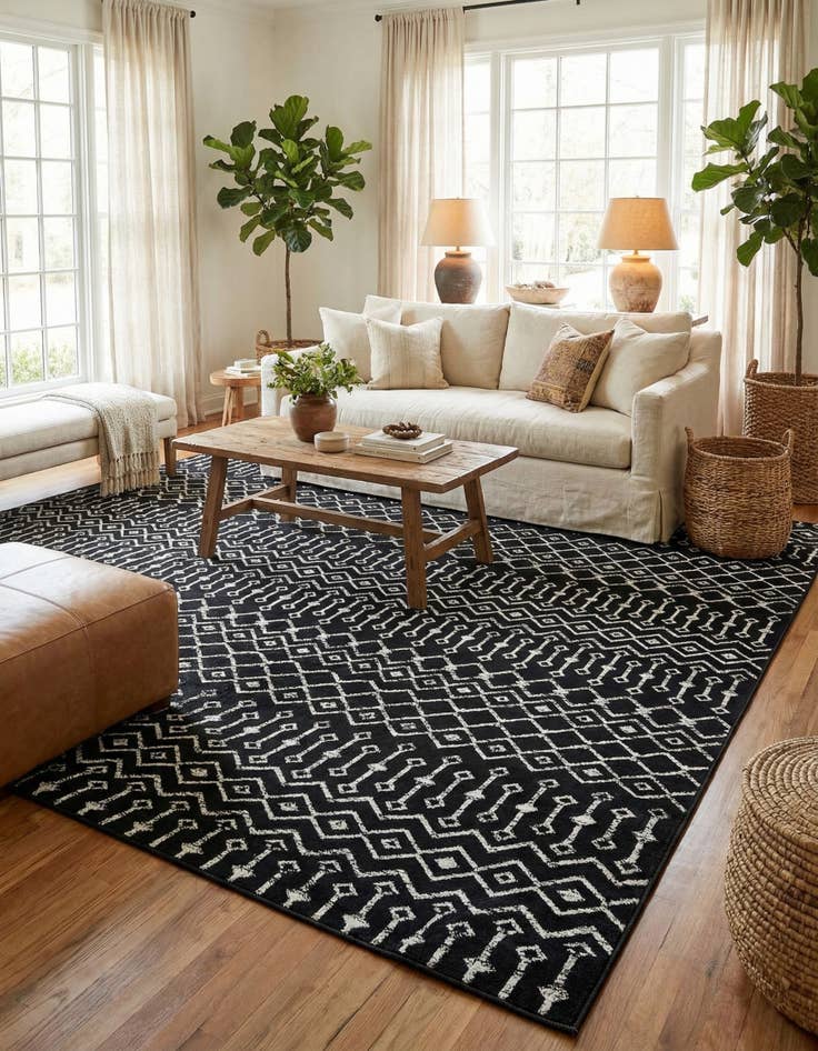 Detail image of 10' x 13' Kasbah Trellis Rug