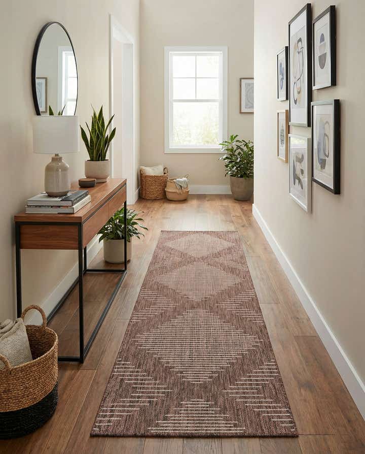 2' x 8' Easy-Clean Modern Indoor / Outdoor Runner Rug