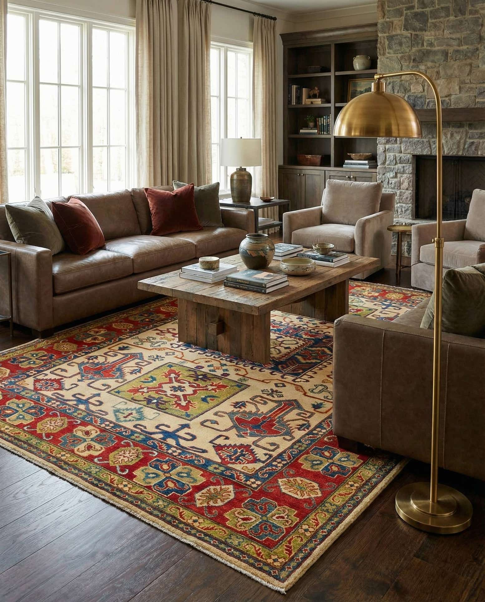 6' 2 x 8' 10 Hand Knotted Kazak Rug