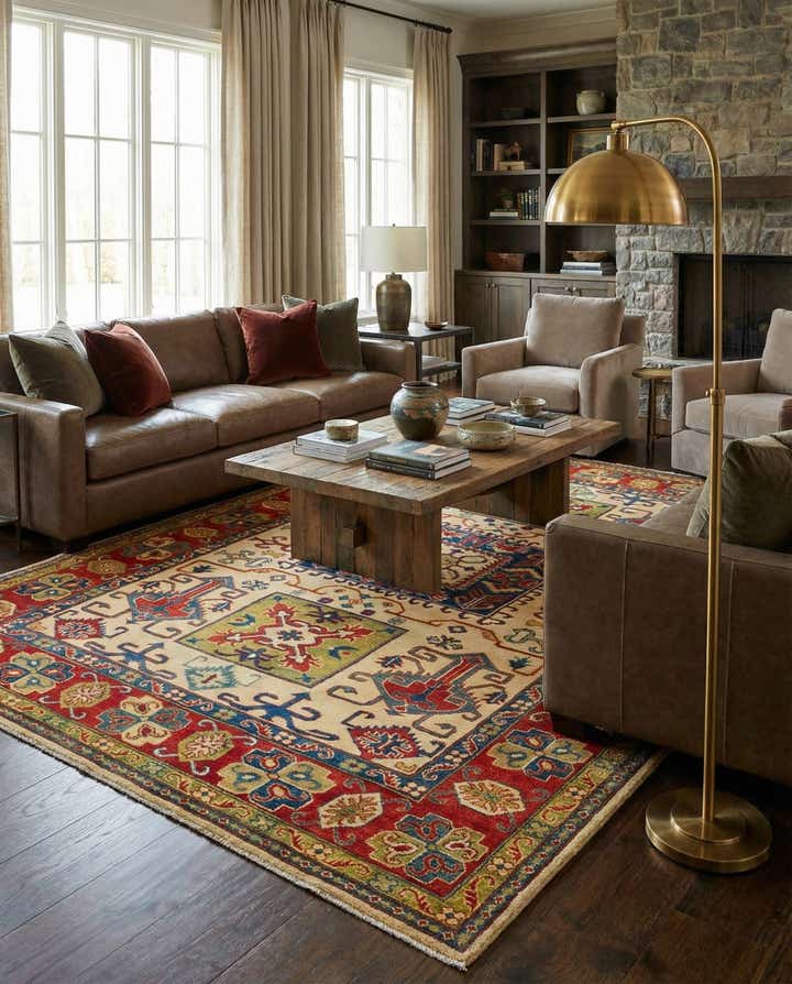 6' 2 x 8' 10 Hand Knotted Kazak Rug