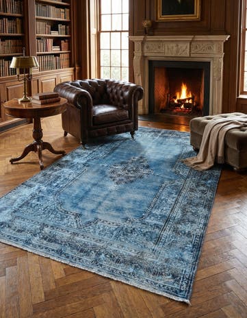 4' 6 x 7' 11 Vintage Royal Wool Rug