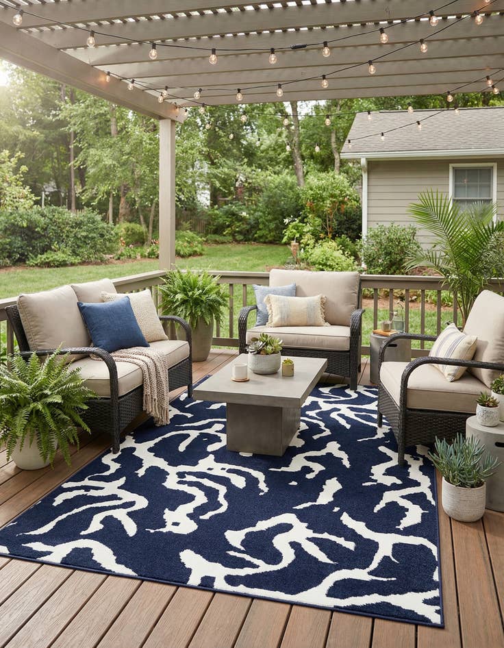 Detail image of  5' x 8'  Washable Sabrina Soto Indoor / Outdoor Rug