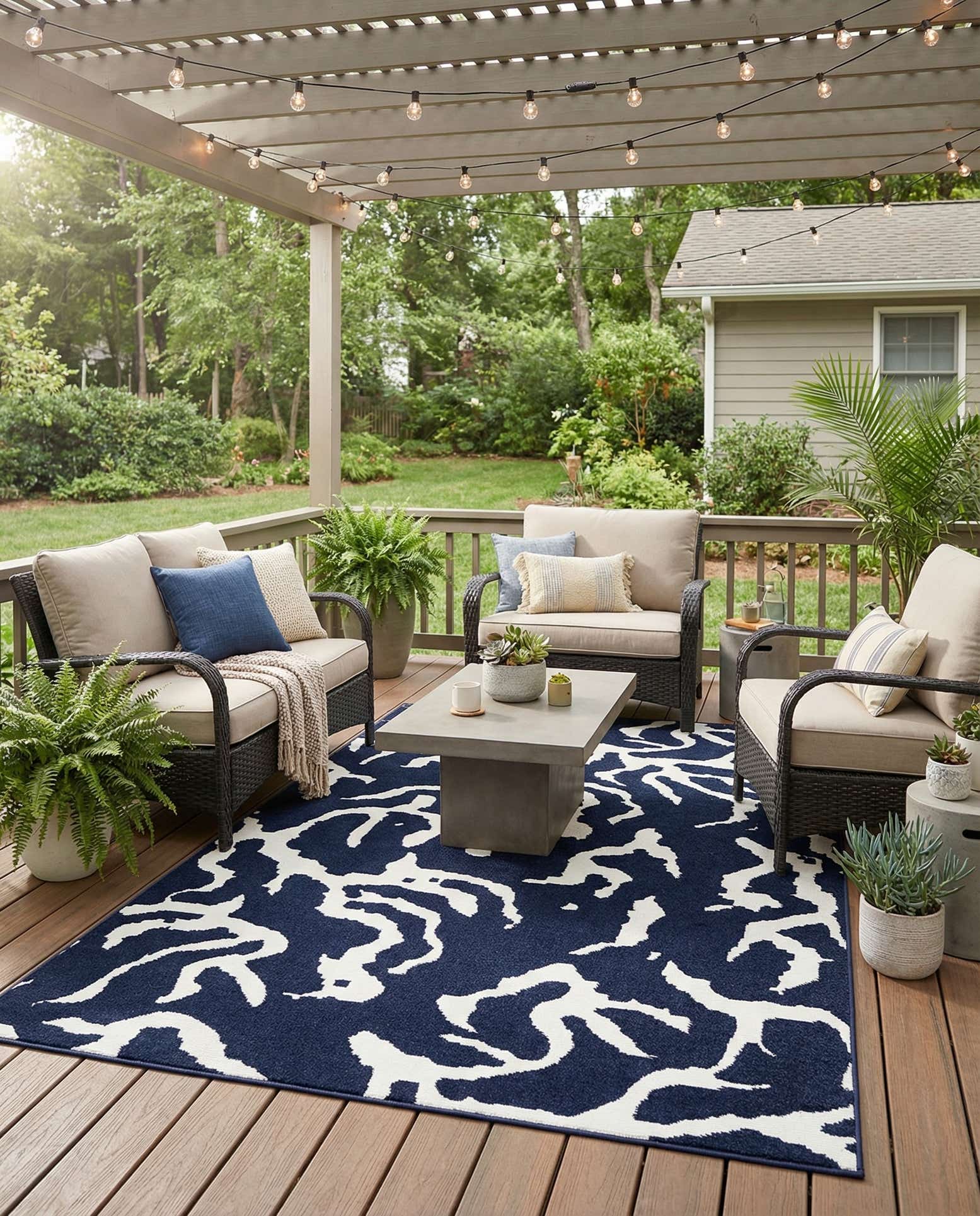 5' x 8' Easy-Clean Sabrina Soto Indoor / Outdoor Rug
