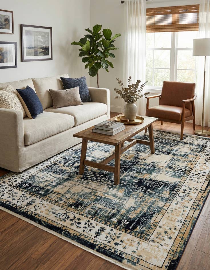 Detail image of 7' 10 x 10' Nain Design Rug