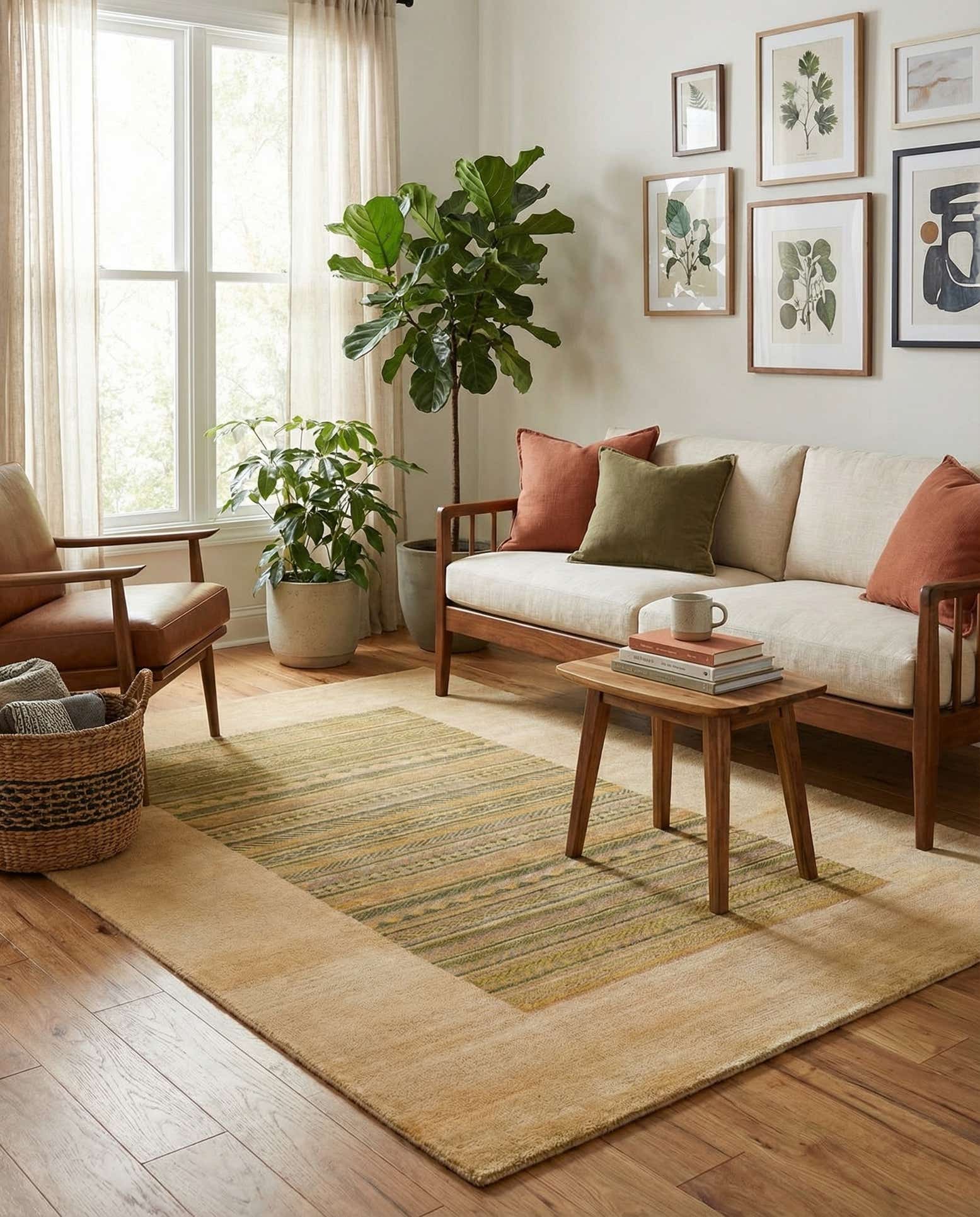4' 2 x 6' 2 Hand Knotted Modern Ziegler Rug