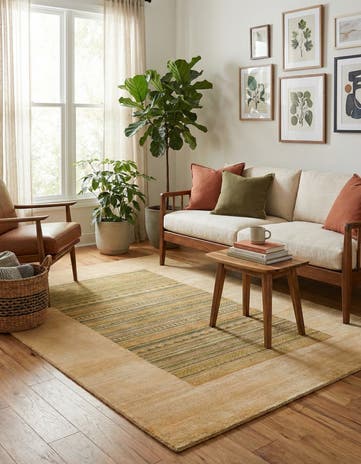 4' 2 x 6' 2 Hand Knotted Modern Ziegler Rug