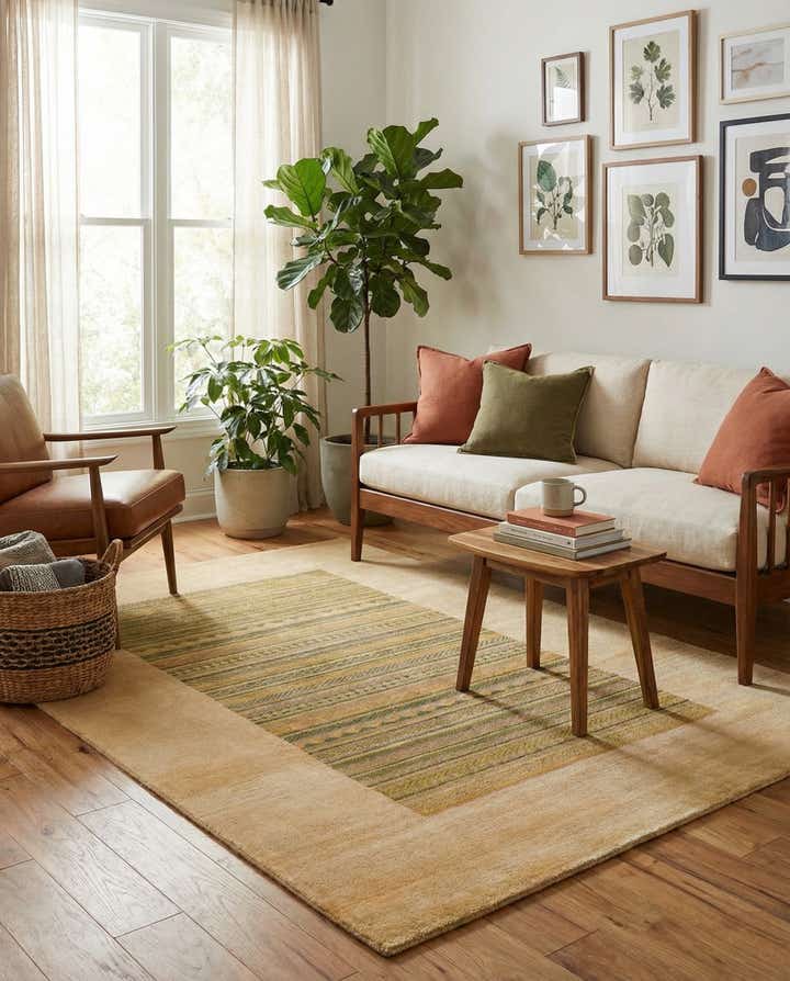 4' 2 x 6' 2 Hand Knotted Modern Ziegler Rug