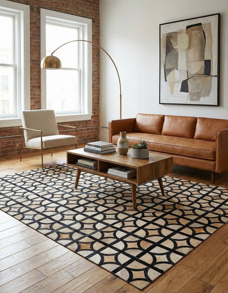 Detail image of 5' x 7' 10 Cowhide Rug