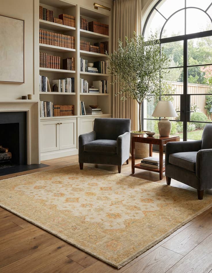 Detail image of  4' 11 x 6' 6 Kaizar Wool Rug