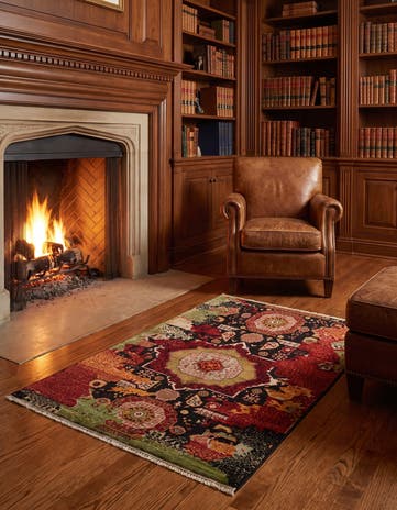 3' 5 x 5' Hand Knotted Mamluk Ziegler Rug