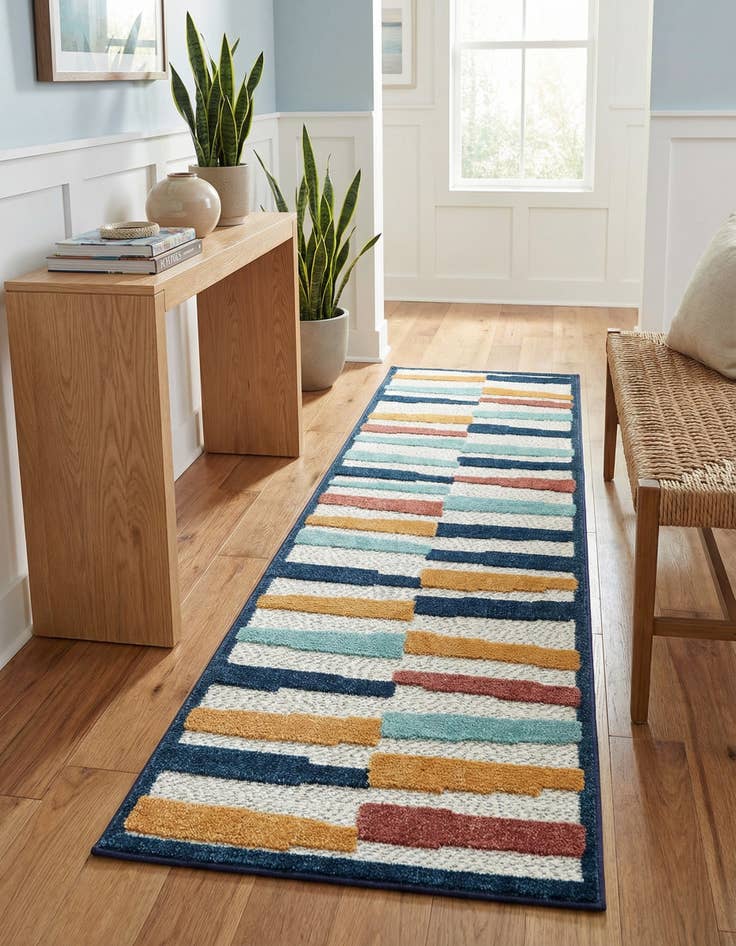 Detail image of  2' x 8'  Washable Belize Indoor / Outdoor Runner Rug