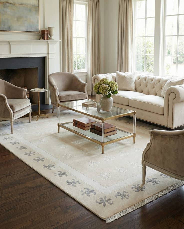 Detail image of 5' 5 x 8' Hand Knotted Darya Wool Rug