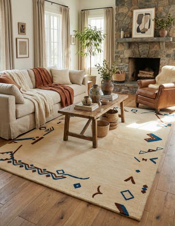 6' x 8' Hand Knotted Tibet Wool Rug