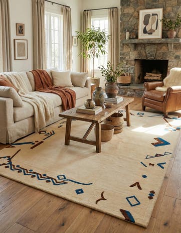 6' x 8' Hand Knotted Tibet Wool Rug