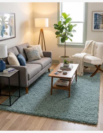 6' x 9' Solid Shag Rug