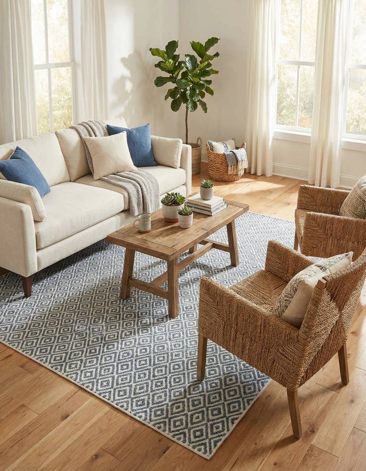 Detail image of 10' 8 x 10' 8  Washable Jill Zarin Costa Rica Indoor / Outdoor Square Rug