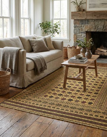 3' 10 x 6' 5 Hand Knotted Sumak Wool Rug