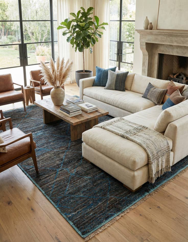 Detail image of 7' 10 x 10' 4  Hand Knotted Moroccan Wool Rug