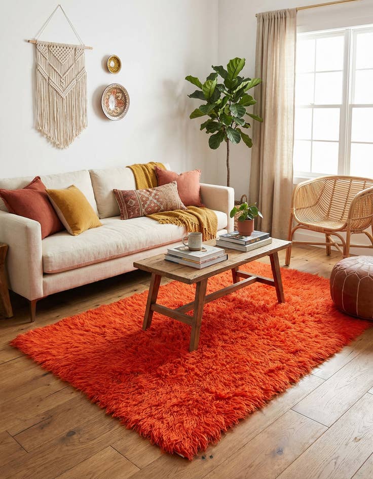 Detail image of 3' 2 x 5' 6  Hand Knotted Moroccan Wool Rug