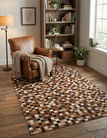 4' x 5' 11 Cowhide Stocks Rug