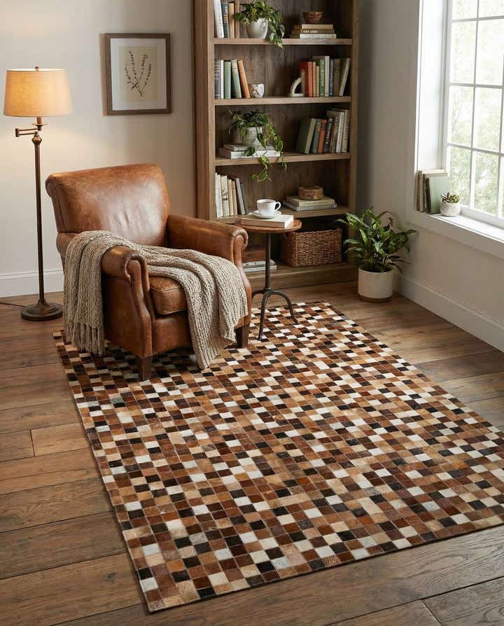 4' x 5' 11 Cowhide Stocks Rug