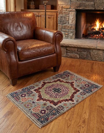 2' x 2' 11 Hand Knotted Mamluk Ziegler Rug