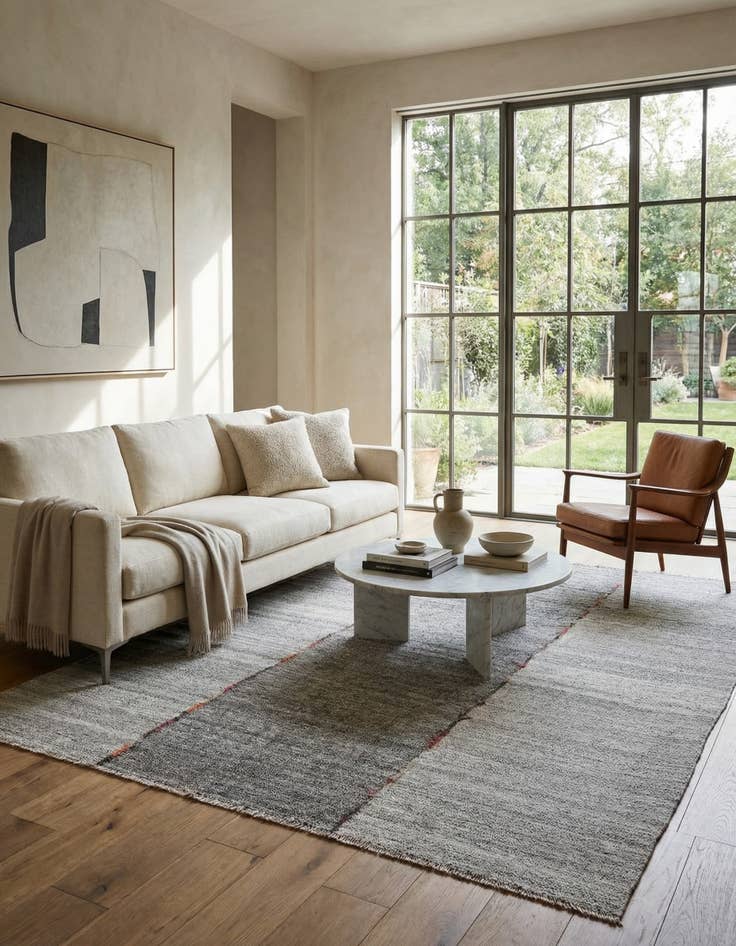 Detail image of 8' 2 x 9' 8  Hand Woven Kilim Modern Wool Rug