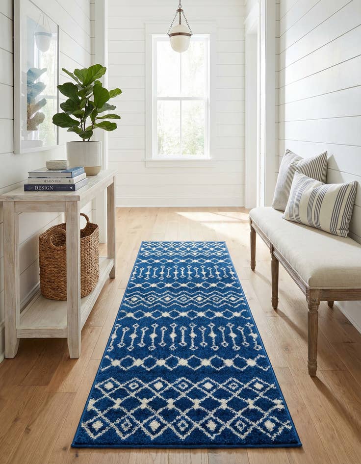 Detail image of  2' x 6' Moroccan Trellis Runner Rug