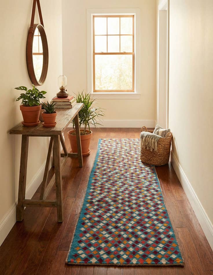 Detail image of  2' 6 x 9' 7  Hand Knotted Balouch Wool Runner Rug