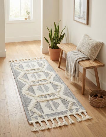 2' 2 x 5' 1 Hand Woven Arizona Wool Runner Rug