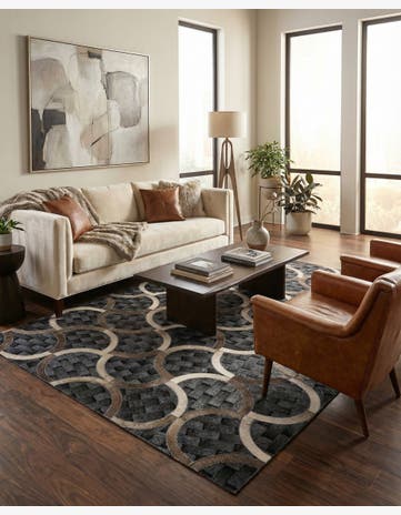 4' 11 x 8' Cowhide - Patchwork Rug