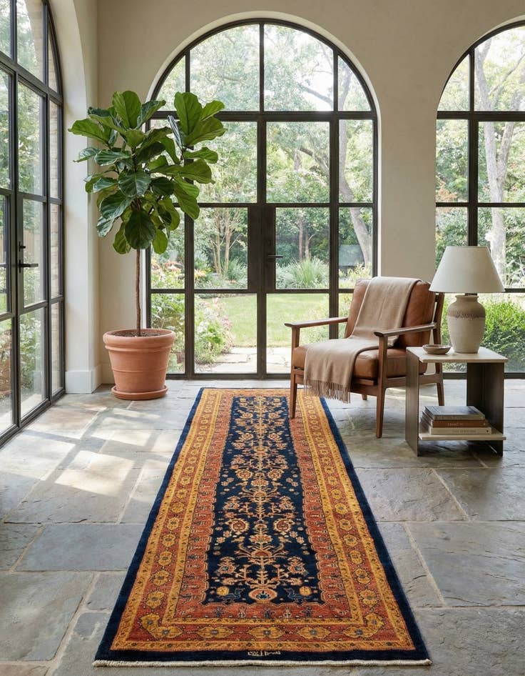 Detail image of 2' 9 x 10' 6 Luribaft Wool Runner Rug