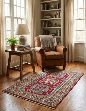 2' 9 x 4' 2 Hand Knotted Kazak Rug