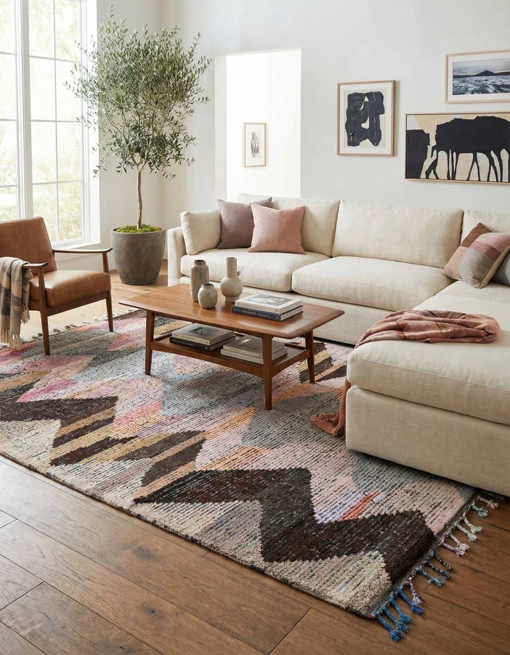 Detail image of 8' 5 x 10' 3  Hand Knotted Moroccan Wool Rug