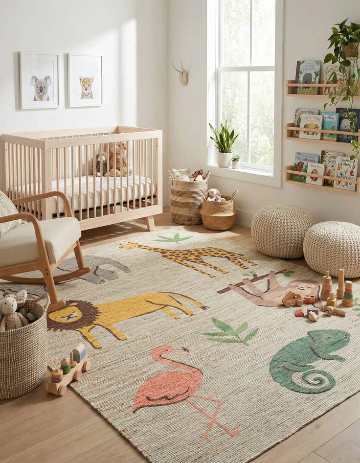 Detail image of 9' x 12'  Hand Woven Chenille Jute Rug